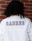 Women's Buffalo Sabres 4Her White Denim Cropped Jacket