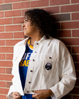 Women's Buffalo Sabres 4Her White Denim Cropped Jacket