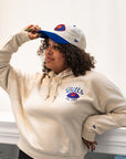 Women's New Era Bills 3rd Down Stone Cropped Hoodie