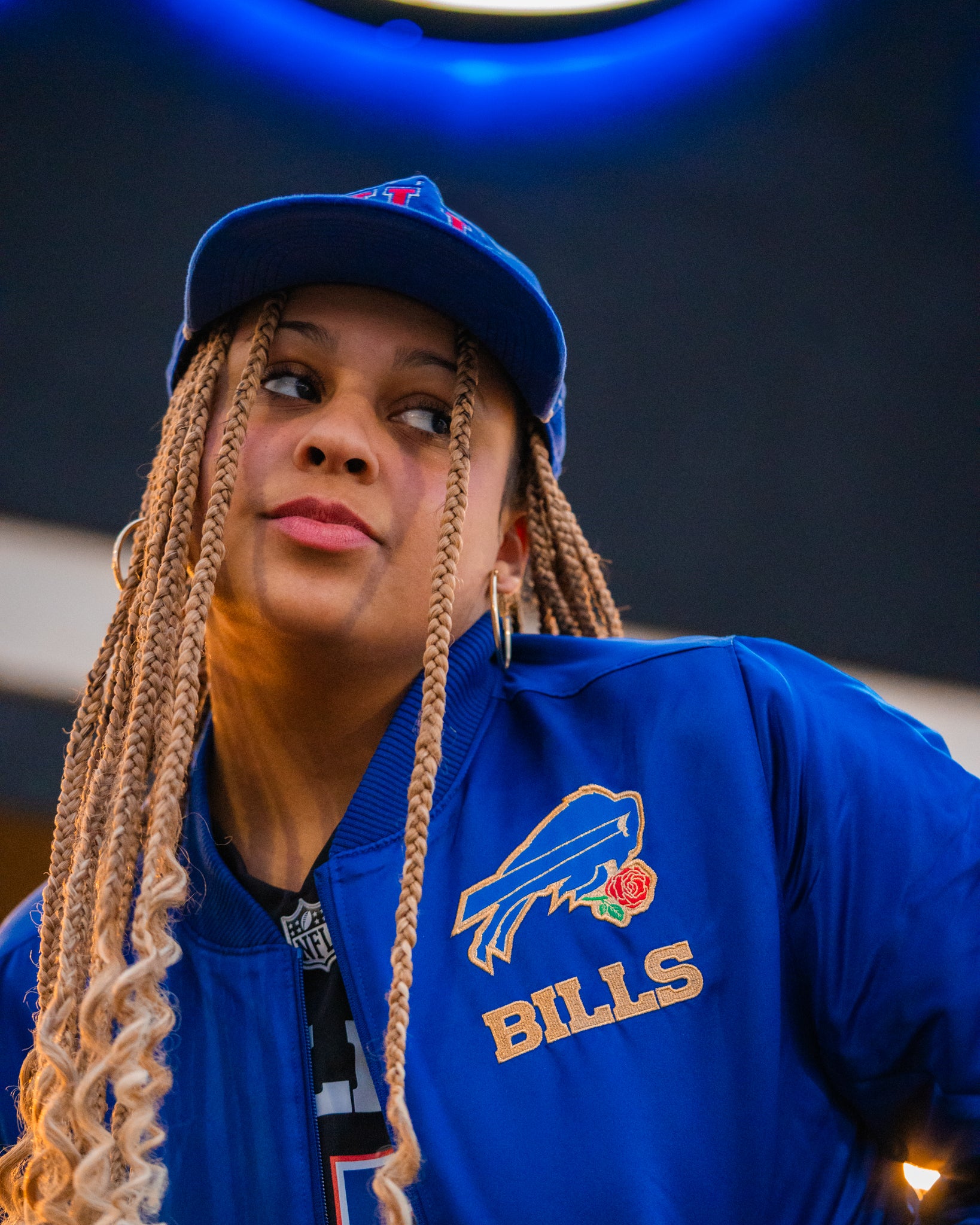 Women's New Era Buffalo Bills Floral Logo Royal Jacket