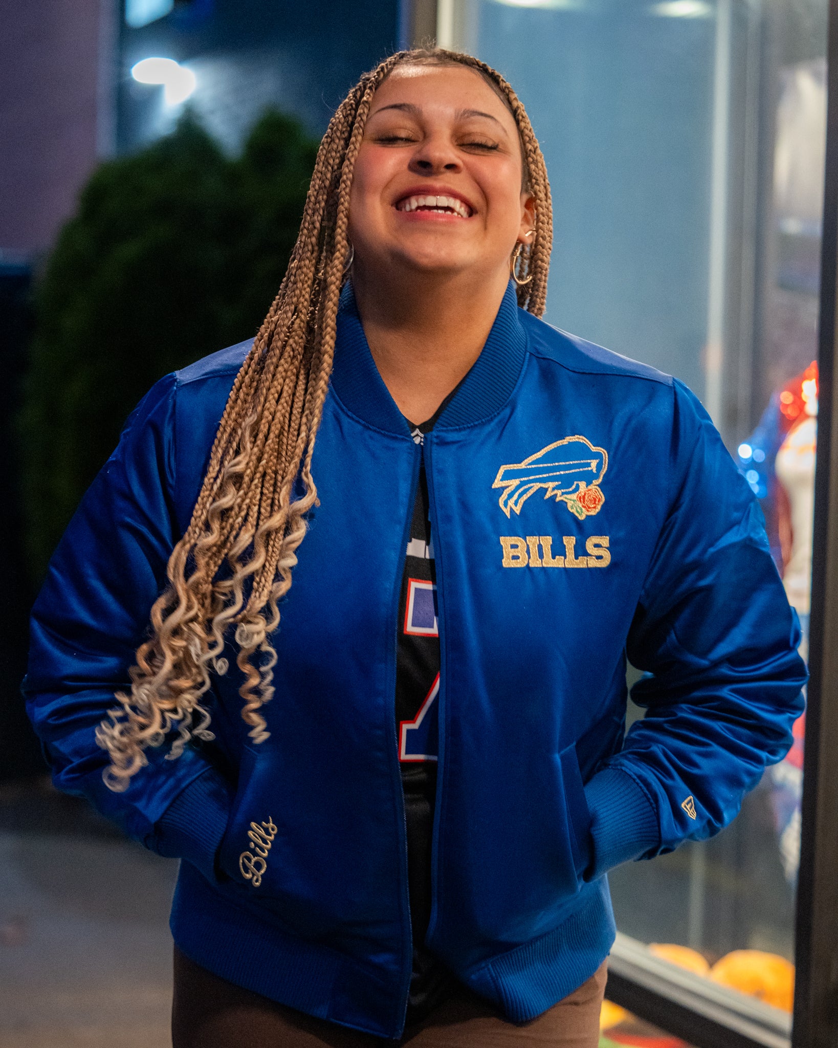 Women's New Era Buffalo Bills Floral Logo Royal Jacket