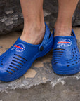 Women's Buffalo Bills Royal Blue With Glitter Clogs