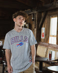 New Era Bills Primary Logo Gray Pinstripe T-Shirt