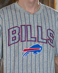 New Era Bills Primary Logo Gray Pinstripe T-Shirt