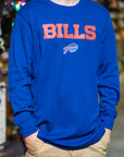 New Era Bills Primary Logo Thermal Royal Long Sleeve Shirt