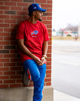 New Era Buffalo Bills Red Pinstripe T-Shirt