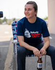 Labatt Nobody Tailgates Like Us! Navy & Red T-Shirt