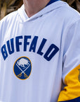 Buffalo Sabres Colorblock Starter White Pullover Hoodie