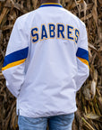 Buffalo Sabres Yard Line White V-Neck Pullover