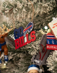 Go Bills With Logo Wooden Holiday Ornament