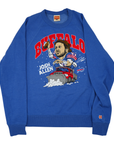 Homage Buffalo Bills Josh Allen Snow Plow Blue Crewneck Sweatshirt