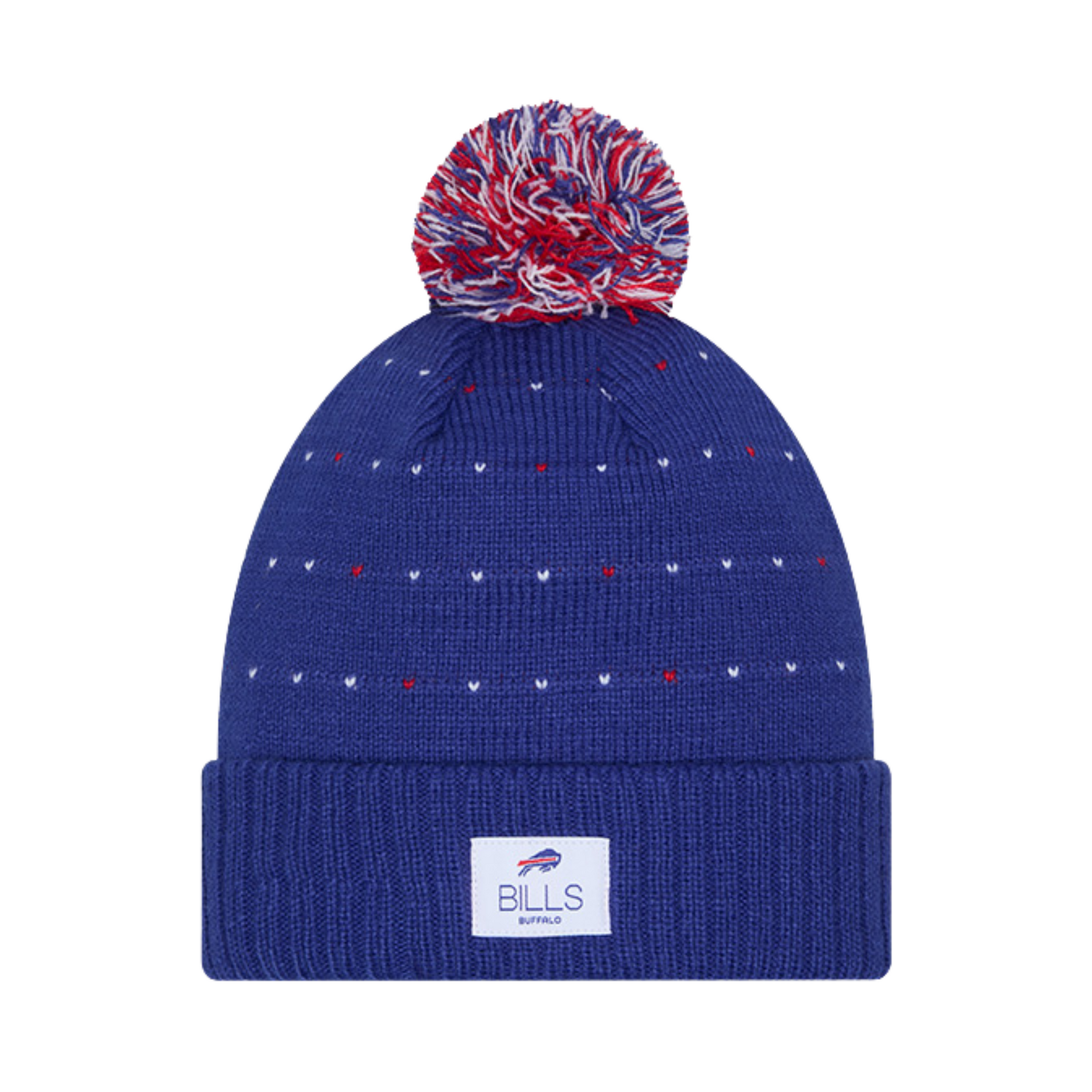 Women’s New Era Bills Royal With Dots Knit Pom