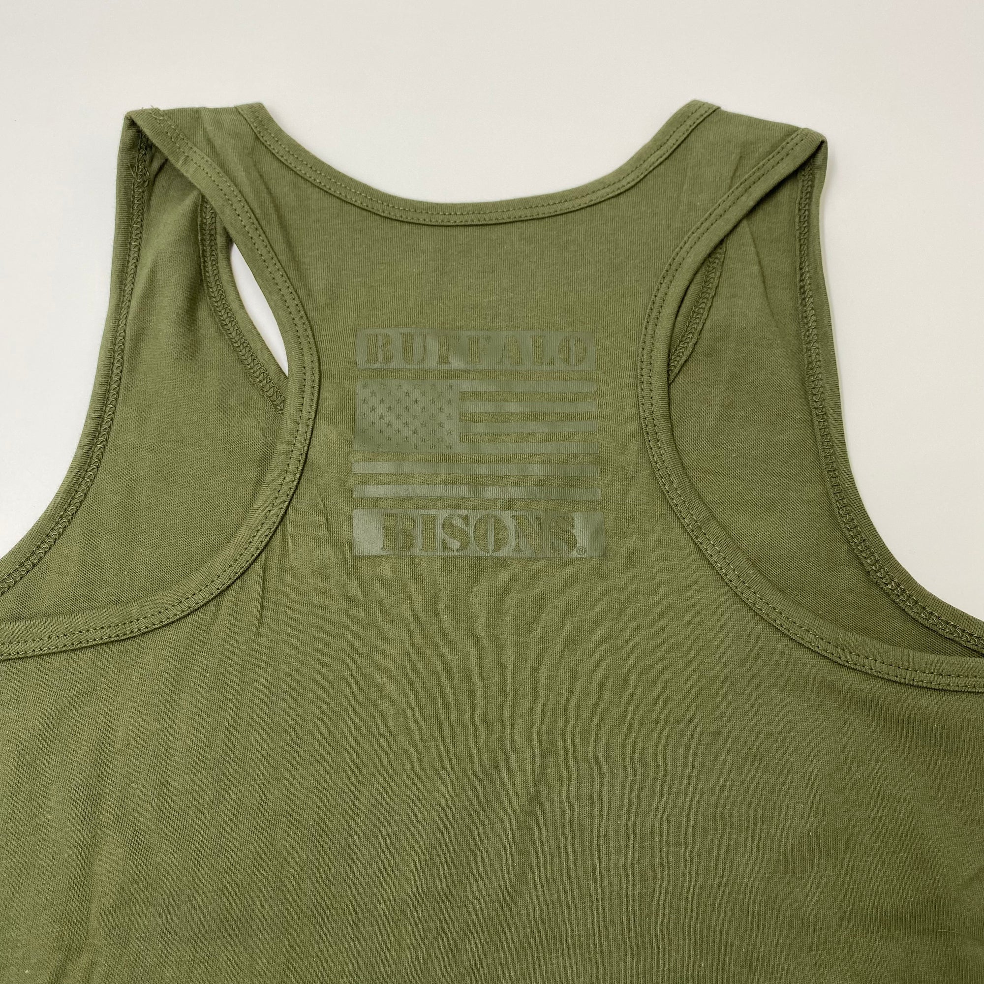 Women&#39;s New Era Bison Military Green Tank Top