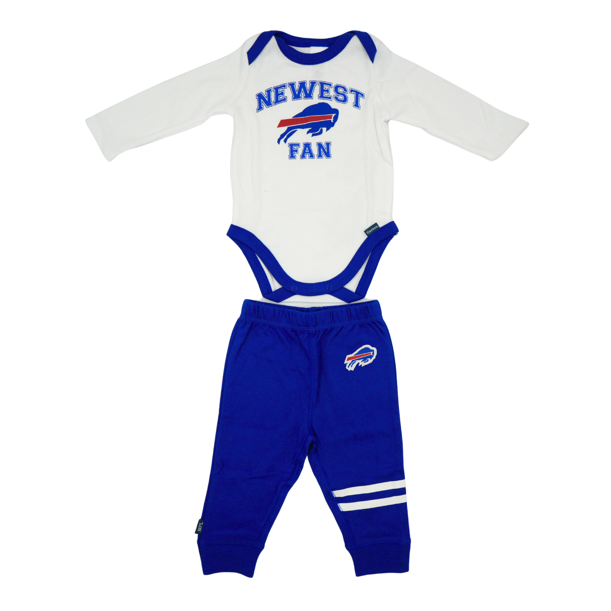 buffalo bills gear buffalo ny Infant Gerber Buffalo Bills 3-Piece Blue/White Outfit