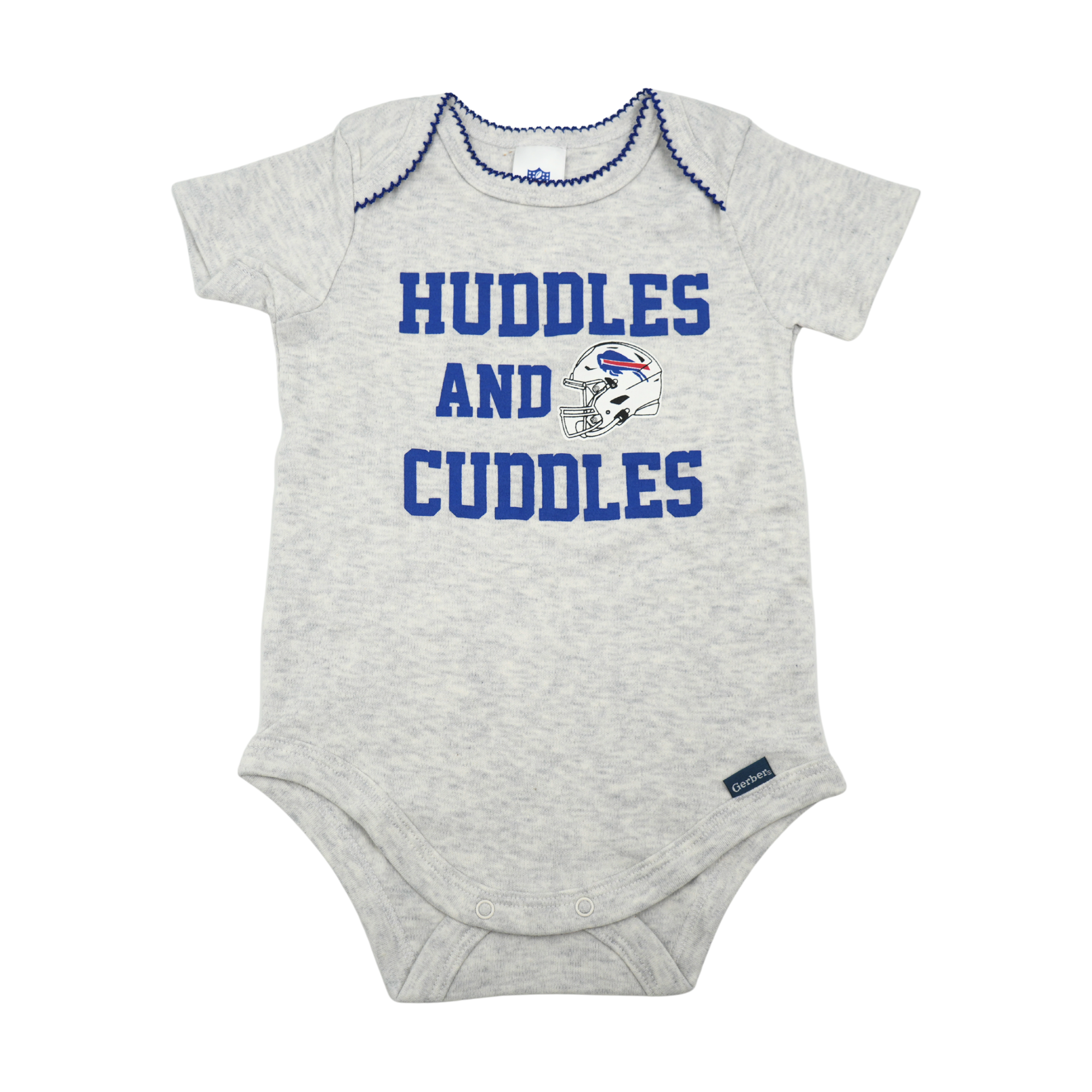 Infant Gerber Buffalo Bills Gray Huddles & Cuddles Onesie