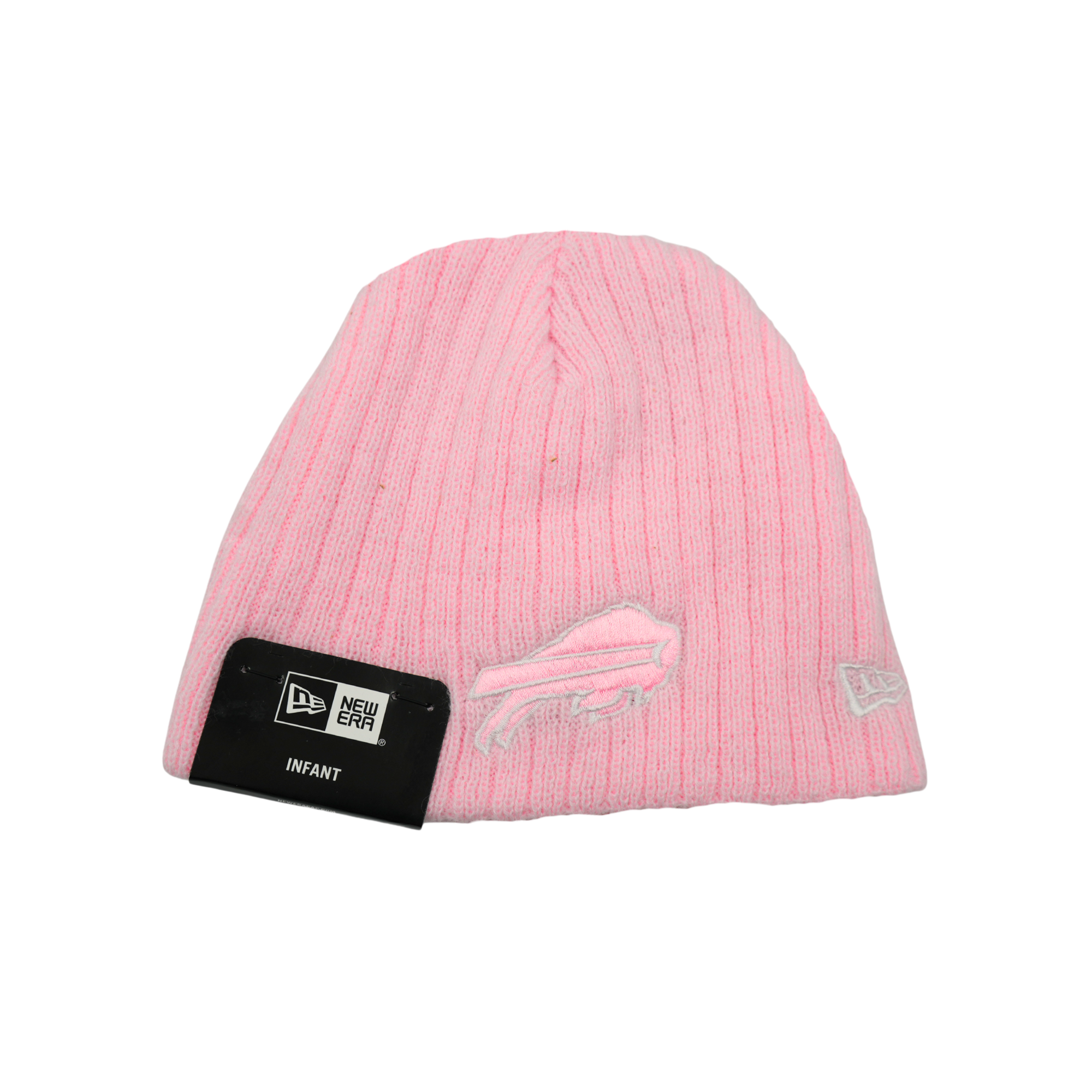 Infant New Era Buffalo Bills Pink Striped Knit Beanie