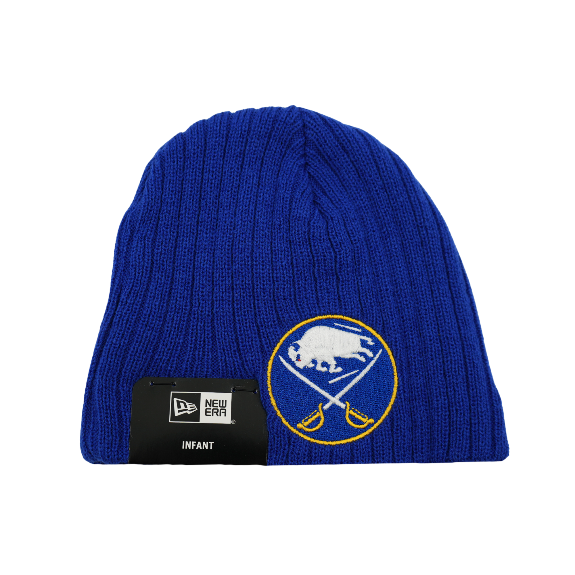 Infant New Era Buffalo Sabres Blue Striped Knit Beanie