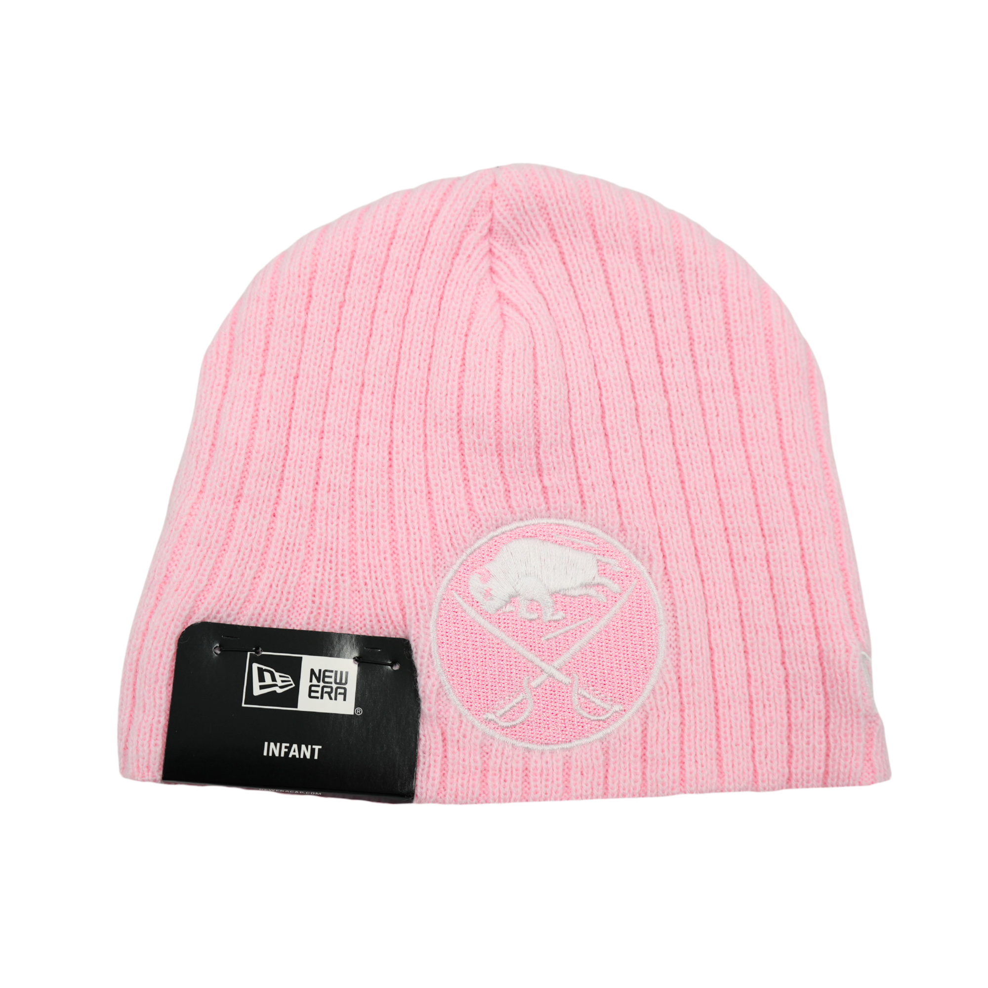 Infant New Era Buffalo Sabres Pink Striped Knit Beanie