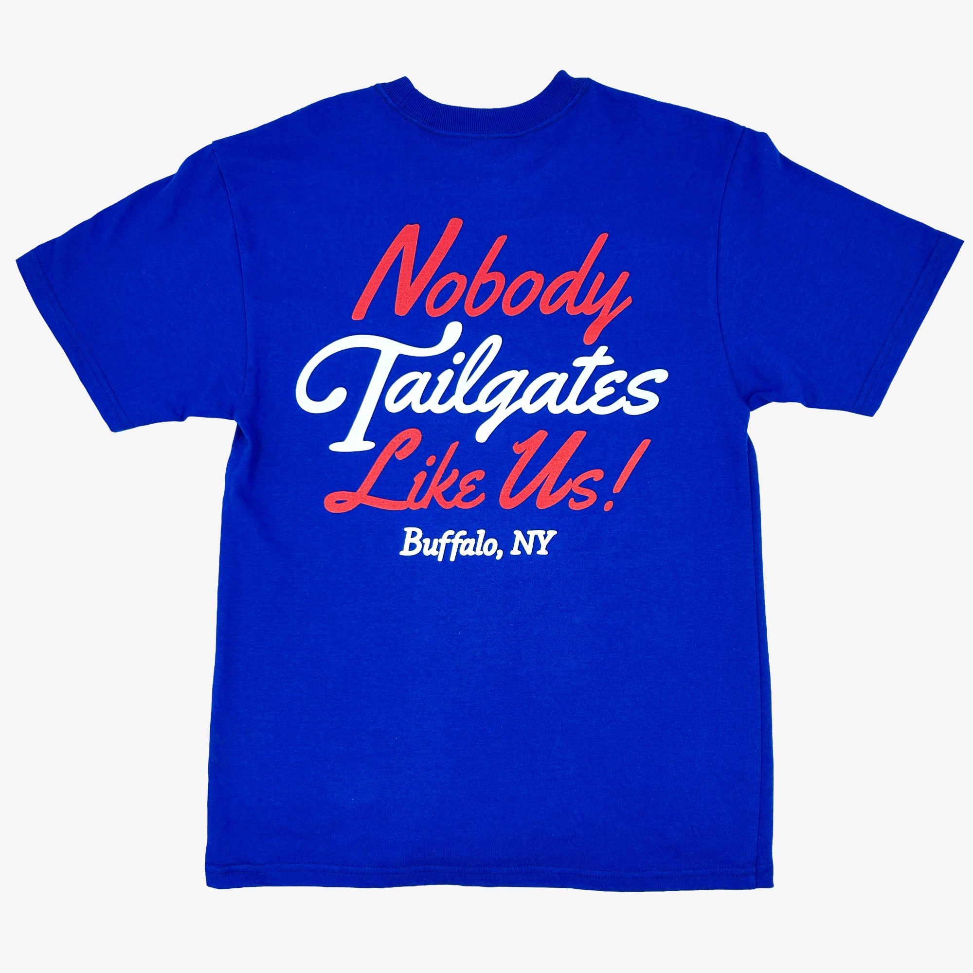 Labatt x BFLO Nobody Tailgates Like Us! Royal T-Shirt