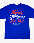 Labatt x BFLO Nobody Tailgates Like Us! Royal T-Shirt