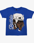 Youth Buffalo Helmet Royal Hockey T-Shirt