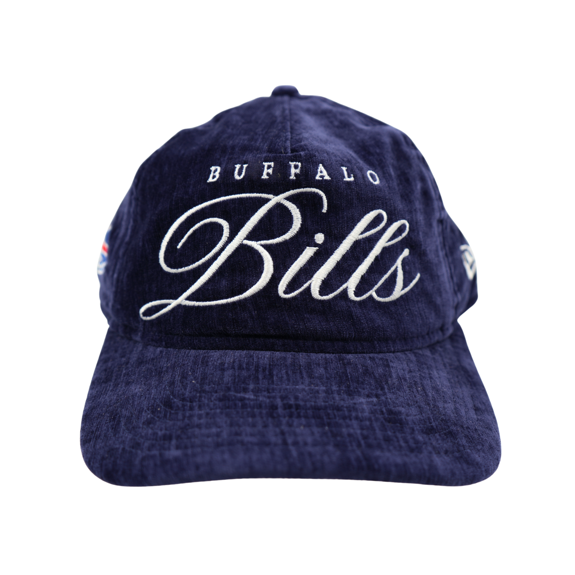 New Era 19TWENTY Buffalo Bills Script Navy Blue Corduroy Adjustable Hat