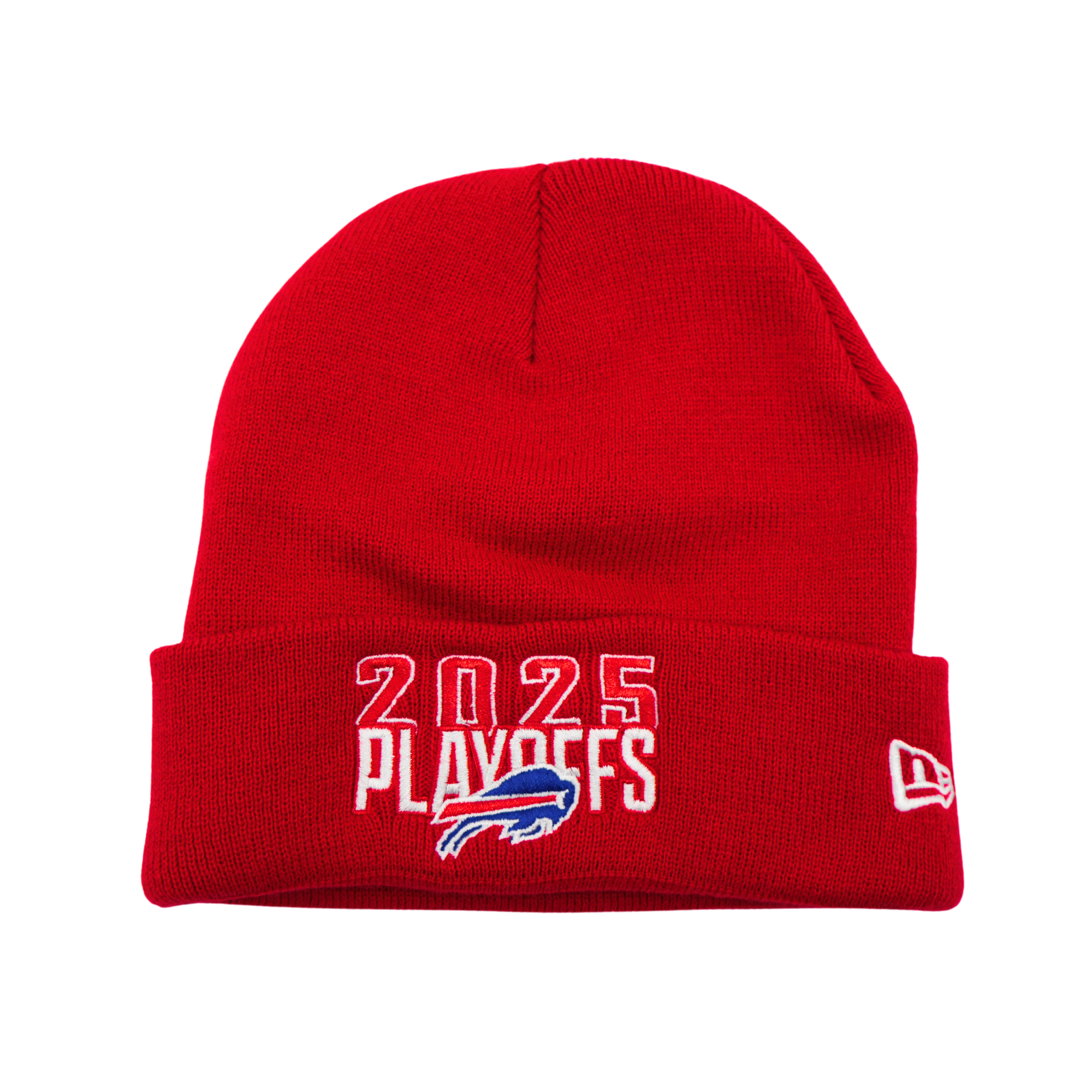 New Era Buffalo Bills 2025 Playoffs Red Knit Beanie