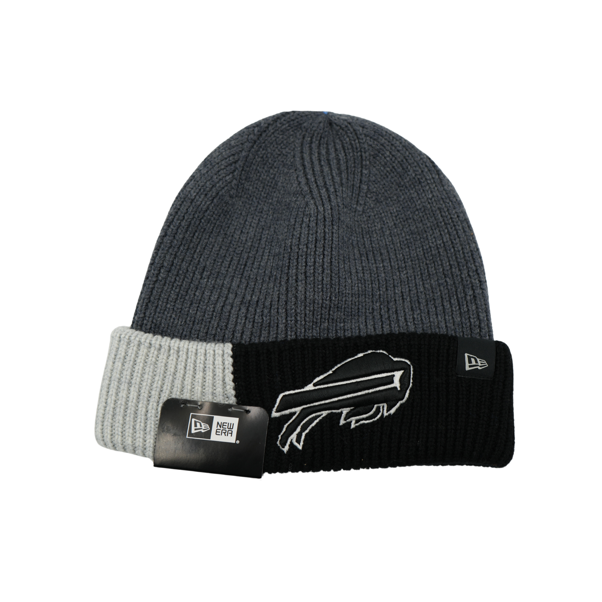 New Era Buffalo Bills Black & Gray Colorblocking Knit Beanie