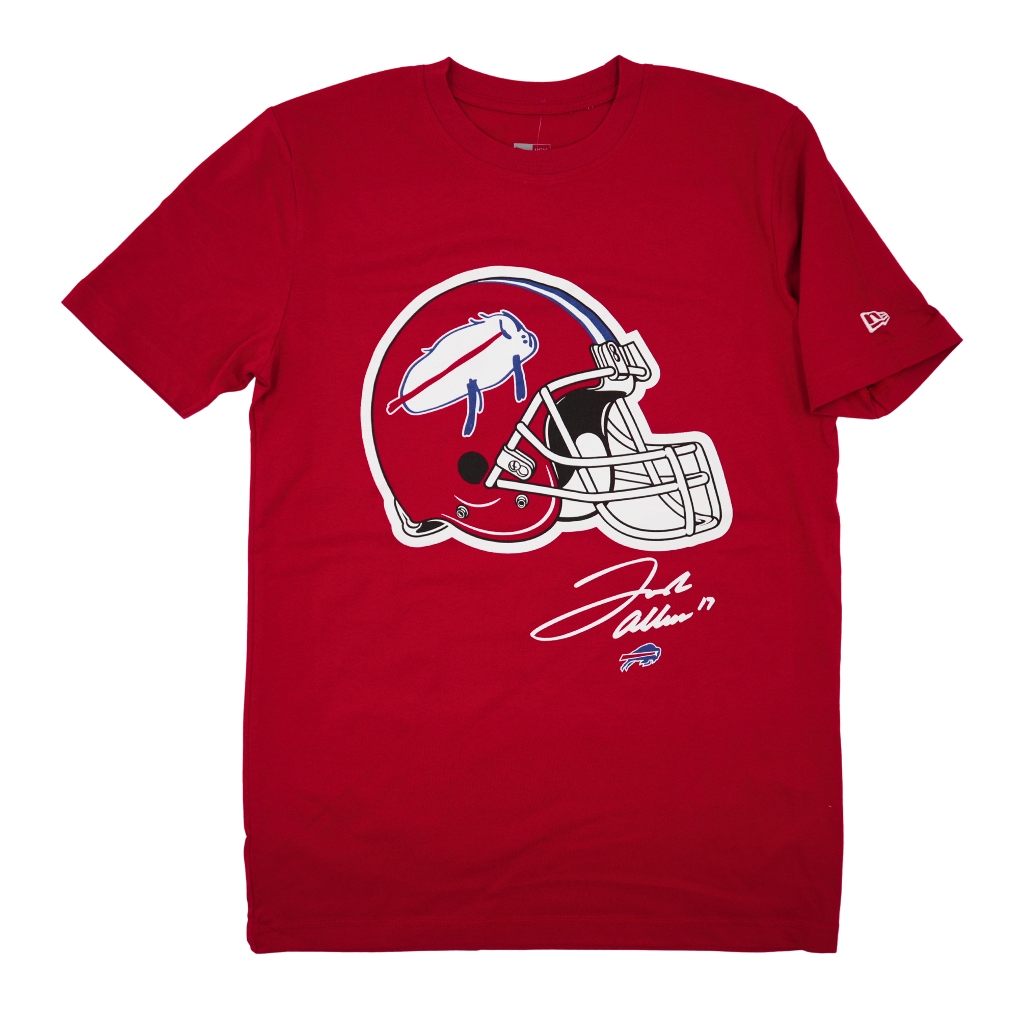 New Era Buffalo Bills Red Billustration Helmet Short Sleeve Shirt