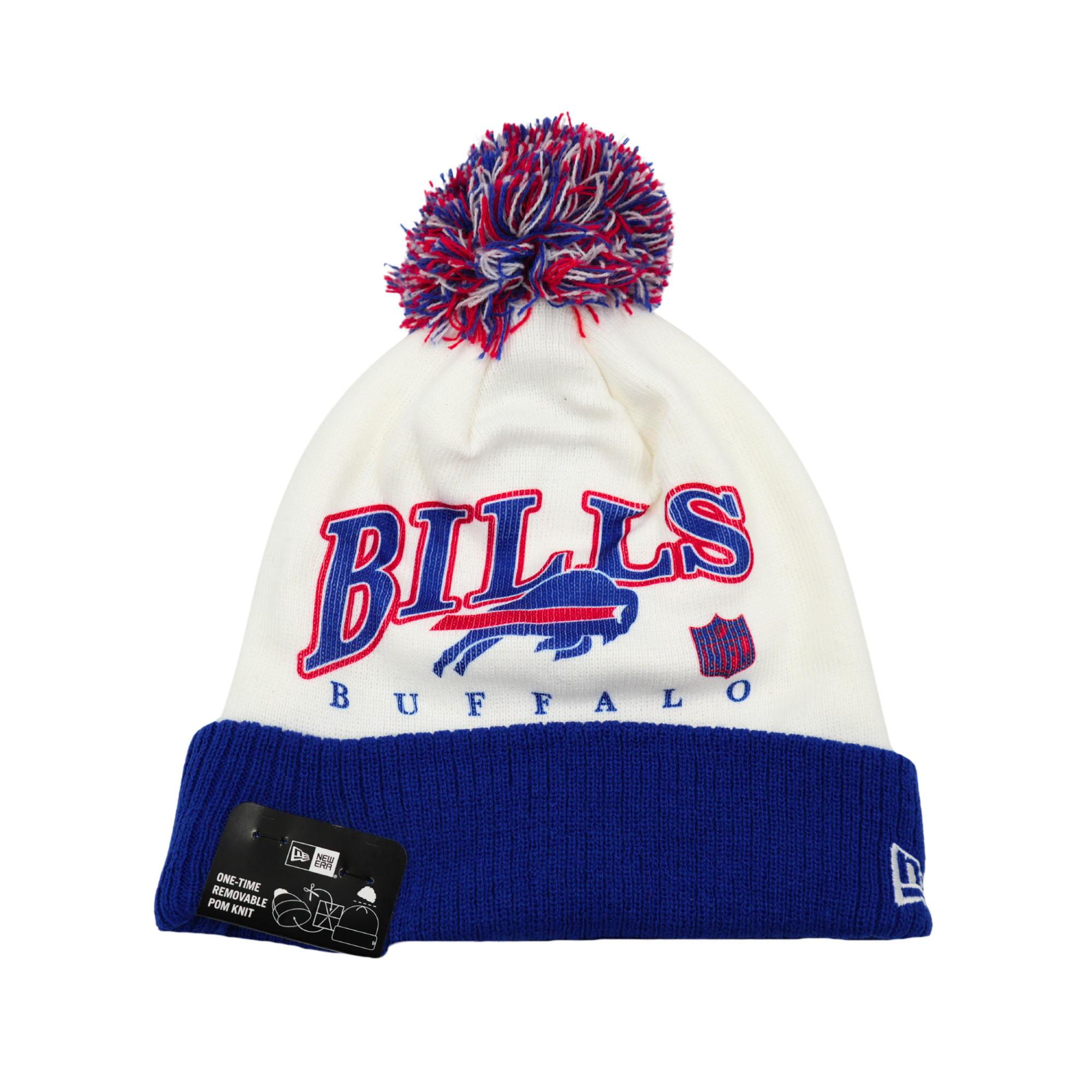 New Era Buffalo Bills White Spirit Knit Pom