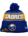 New Era Buffalo Sabres Bold Striped Knit Pom