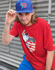 New Era Buffalo Bisons Stars & Striped Red Short Sleeve Shirt