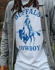 Buffalo Cowboy Yee Haw White Short Sleeve Shirt