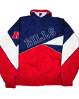 Pro Player Buffalo Bills Red, White, & Blue Colorblocking Full Zip Windbreaker
