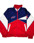 Pro Player Buffalo Bills Red, White, & Blue Colorblocking Full Zip Windbreaker