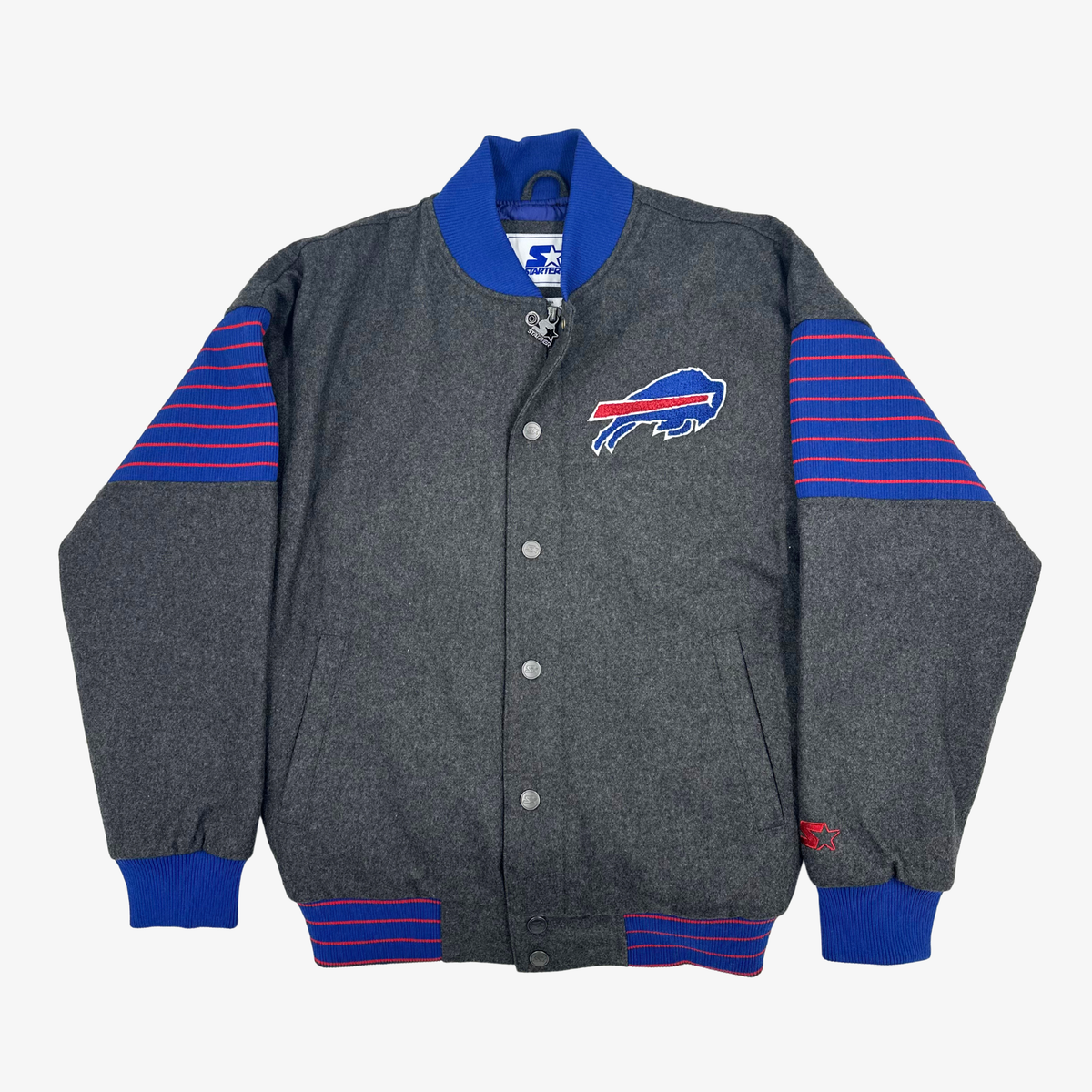 Buffalo Bills Charcoal Starter Varsity Jacket