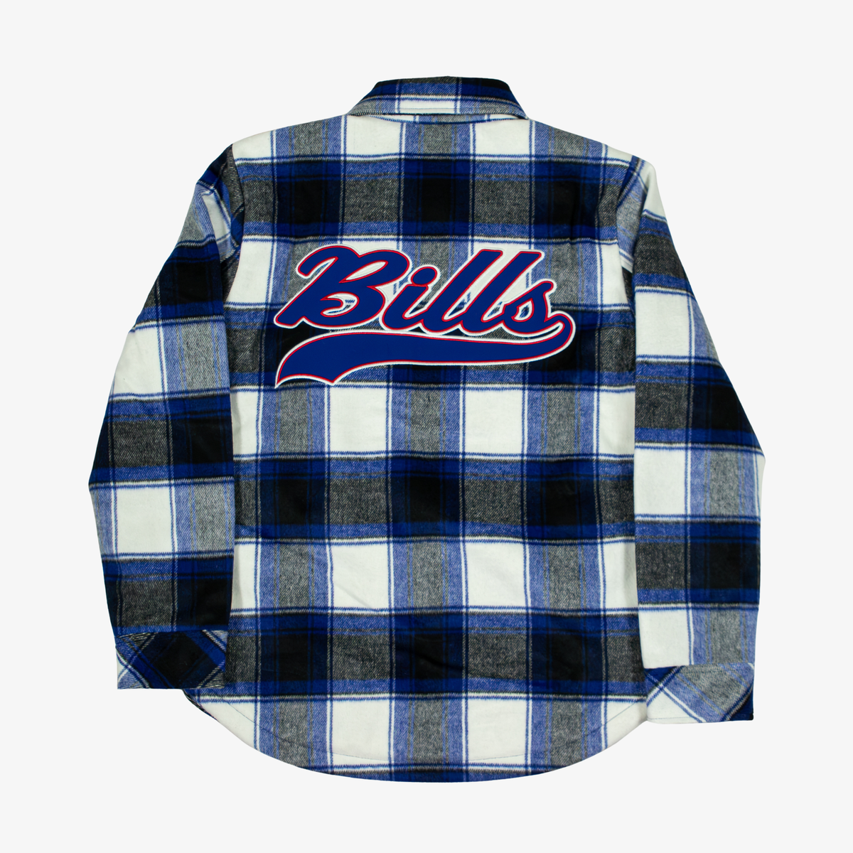 G-III Sports Buffalo Bills Royal Blue, Black &amp; White Plaid Flannel Shirt Jacket