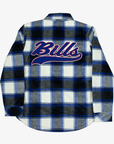 G-III Sports Buffalo Bills Royal Blue, Black & White Plaid Flannel Shirt Jacket