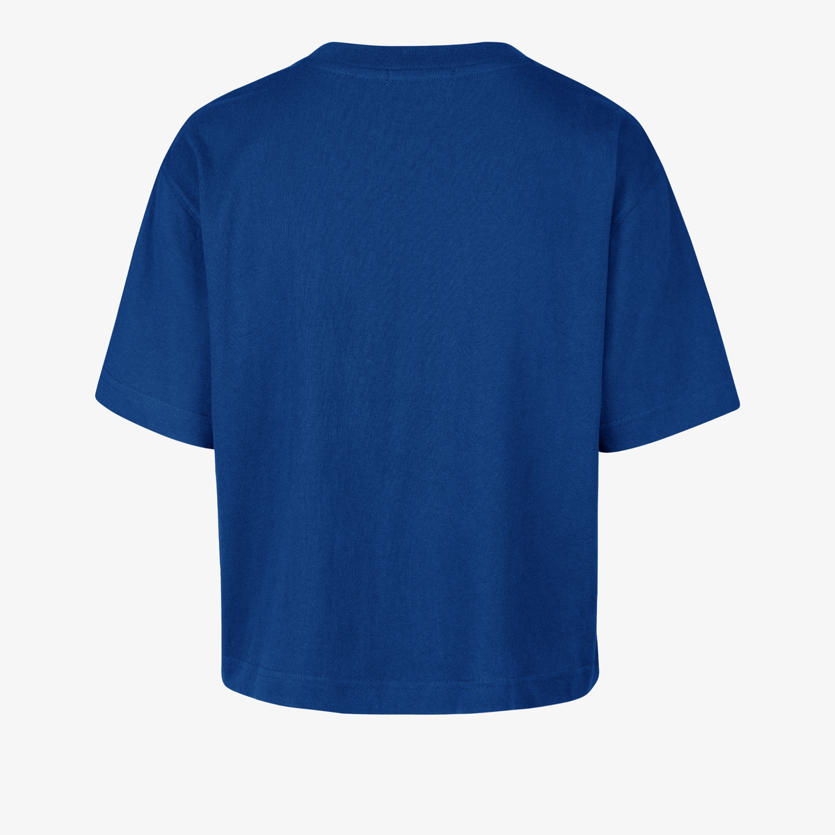 '47 Brand Women's Buffalo Bills Royal Blue Distressed Logo Cropped T-Shirt