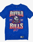 New Era Buffalo Bills royal wash T-shirt with distressed helmet and team graphic