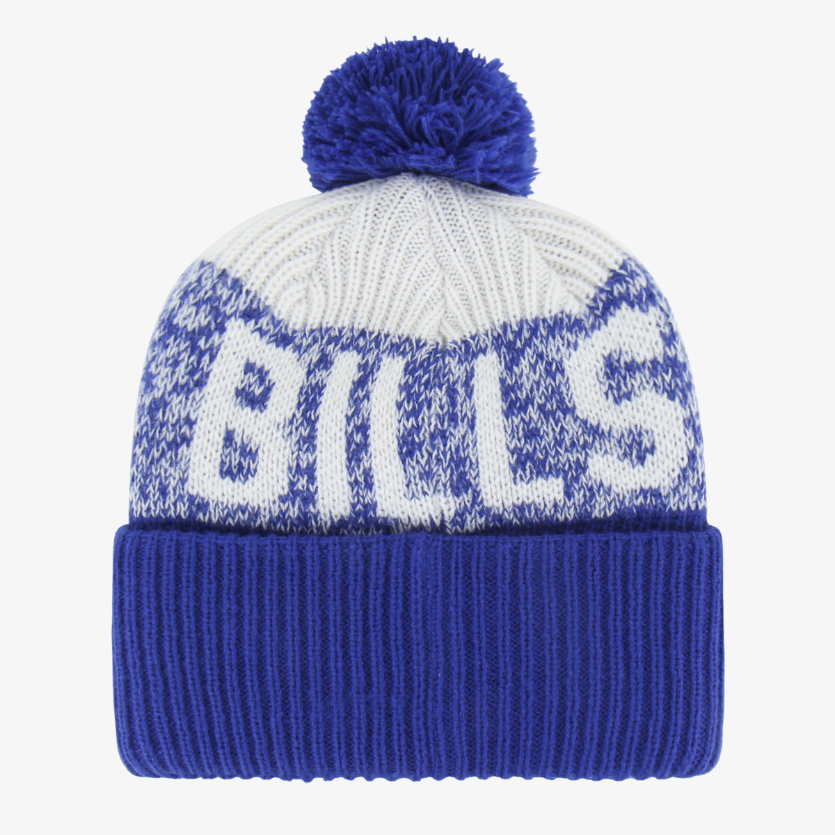 '47 Brand Buffalo Bills Royal Blue &amp; White Bills Script Knit Pom Beanie