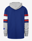 '47 Brand Buffalo Bills Royal Blue & Gray Layered Sleeve Pullover Hoodie