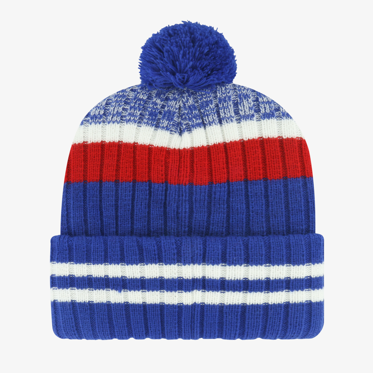 '47 Brand Buffalo Bills Royal Blue, Red &amp; White Established 1960 Pom Knit Hat