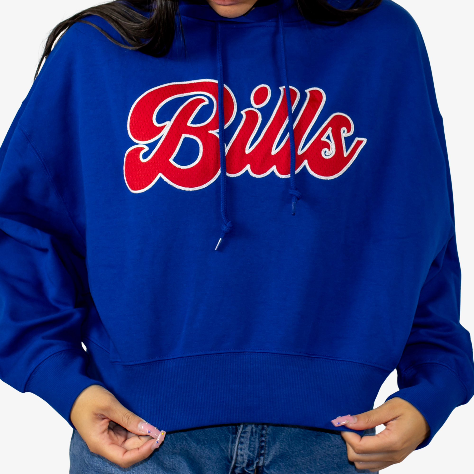 Women's New Era Bills 2026 Sideline Royal Cropped Hoodie