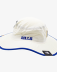 New Era Bills 2026 White Large Blue Brim Bucket Hat
