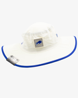 New Era Bills 2026 White Large Blue Brim Bucket Hat