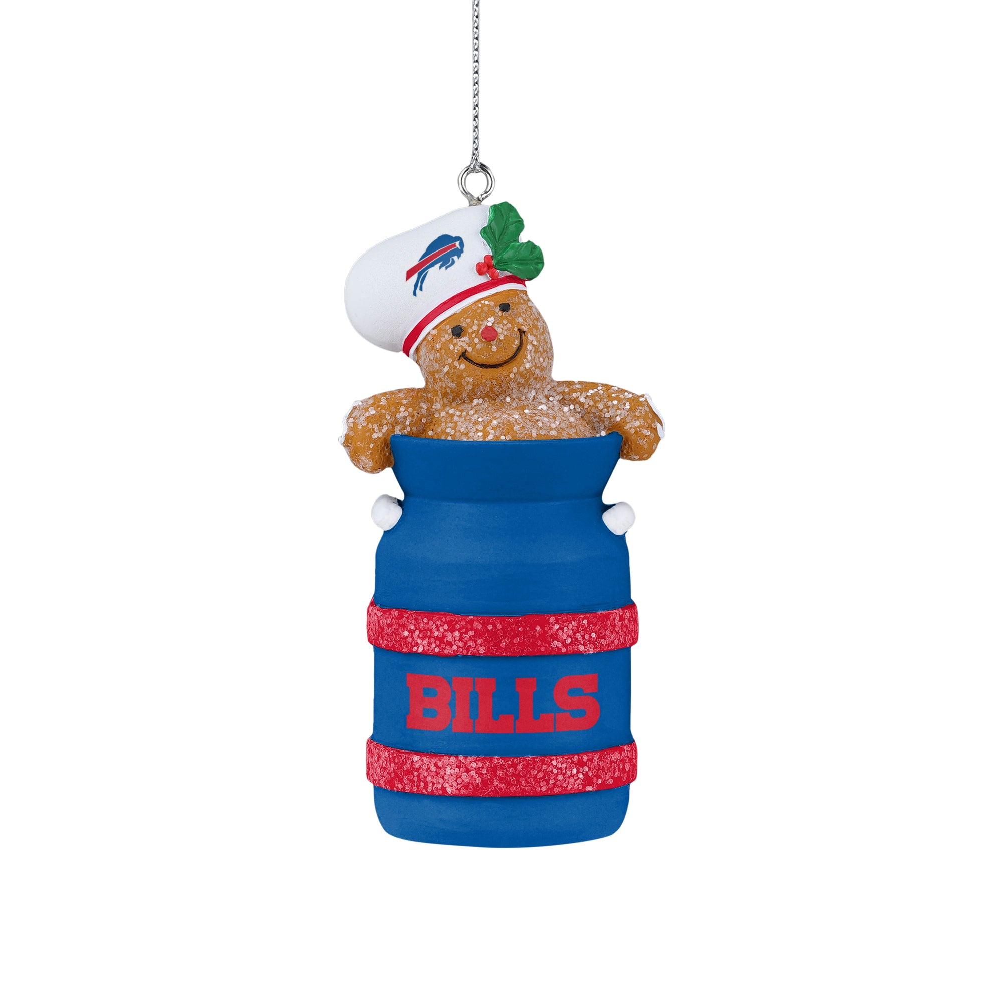 Buffalo Bills Gingerbread in Milk Jug Ornament