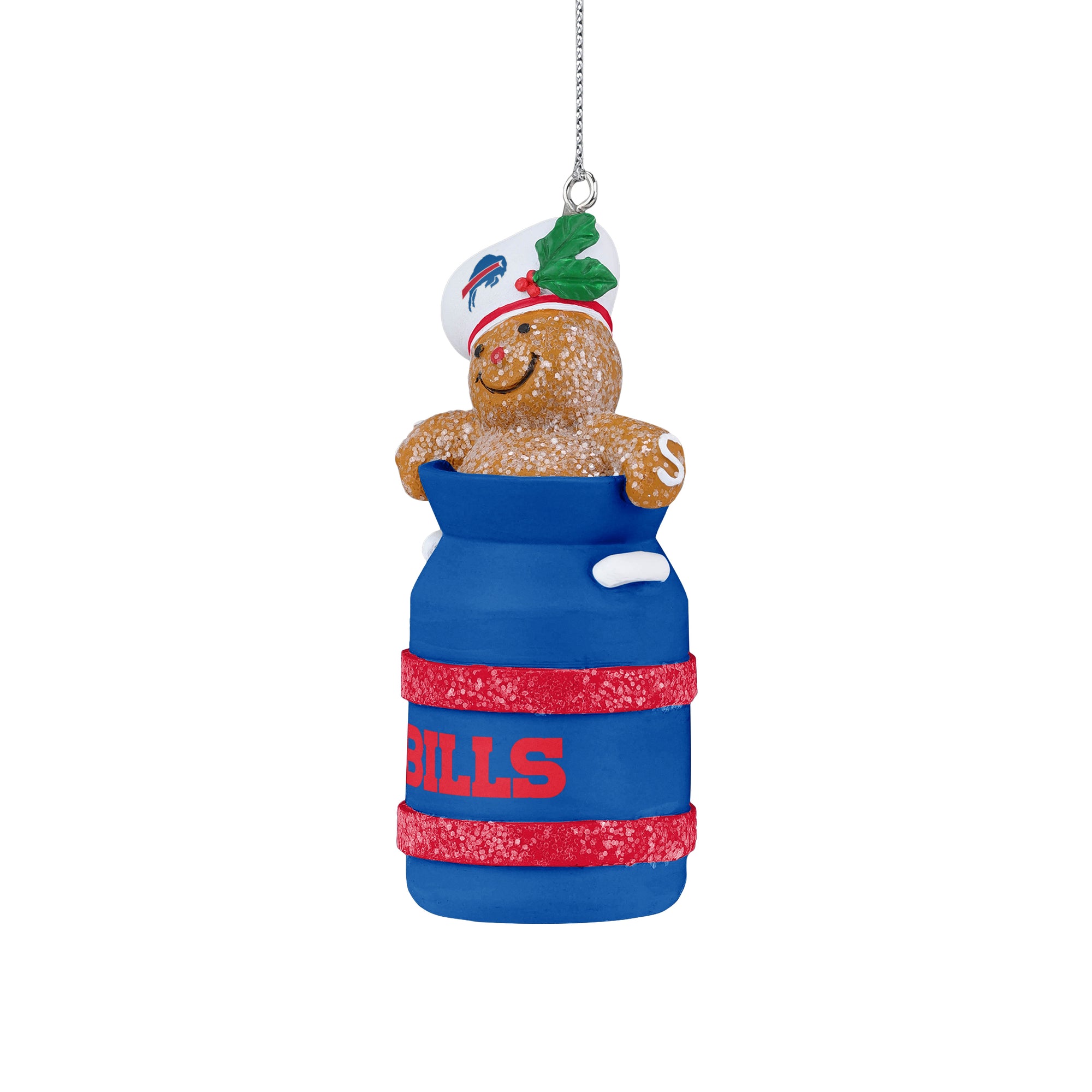 Buffalo Bills Gingerbread in Milk Jug Ornament