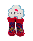 Red & Royal Blue Baby Buffalo Socks
