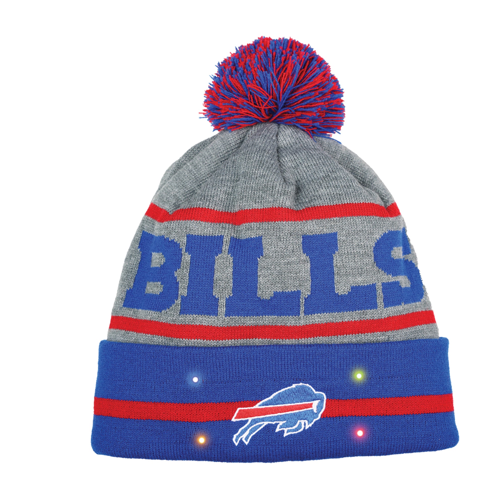 Buffalo Bills Gray Light Up Winter Knit Hat